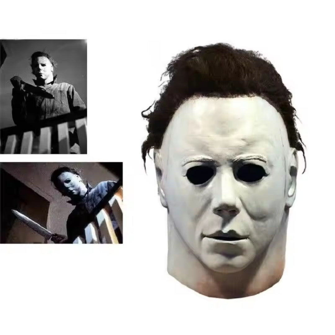 Horror Mask Full Head PVC for Cosplay Halloween Parties Adults Realistic Scary Costume | Sansoti