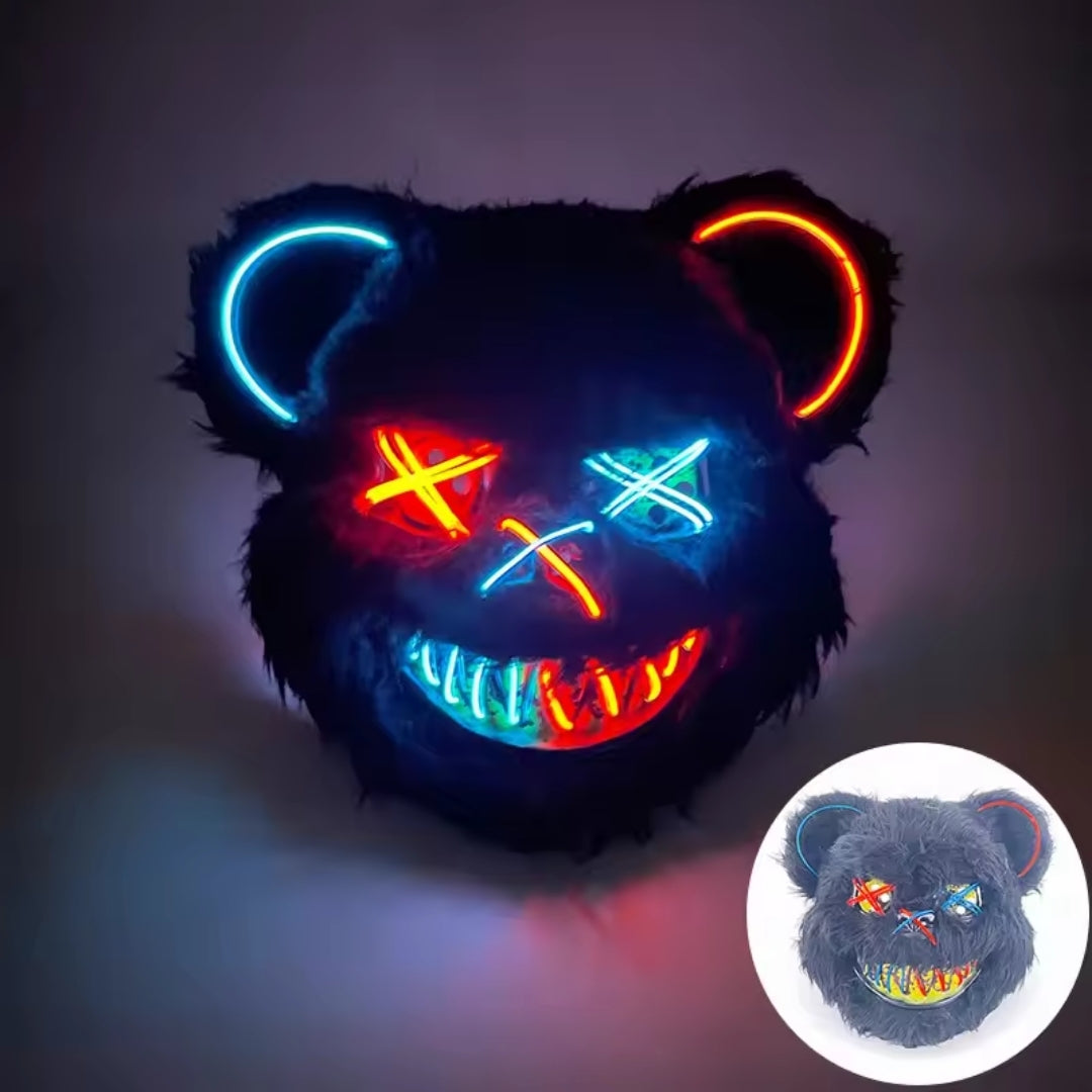 Verlicht LED Gezichtsmasker met Kleurwisseling voor Feesten Cosplay en Themafeesten Sfeerverlichting | Sansoti