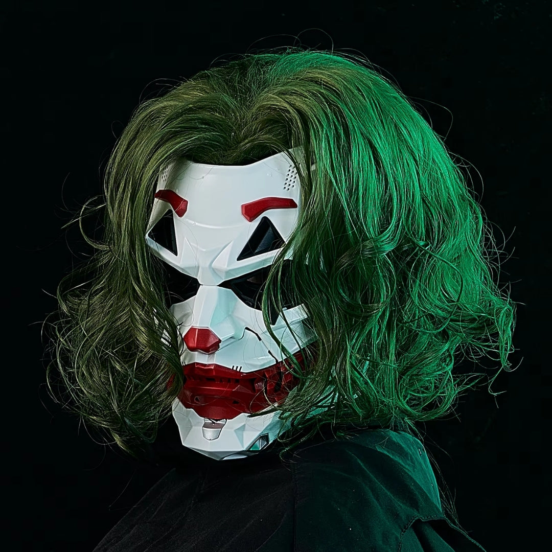 Volledig Gezichtsmasker Cyberpunk Clown PVC met Haaropties Halloween Cosplay Verkleedpartij Carnaval | Sansoti