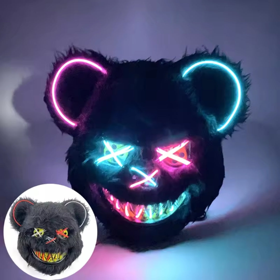 Verlicht LED Gezichtsmasker met Kleurwisseling voor Feesten Cosplay en Themafeesten Sfeerverlichting | Sansoti