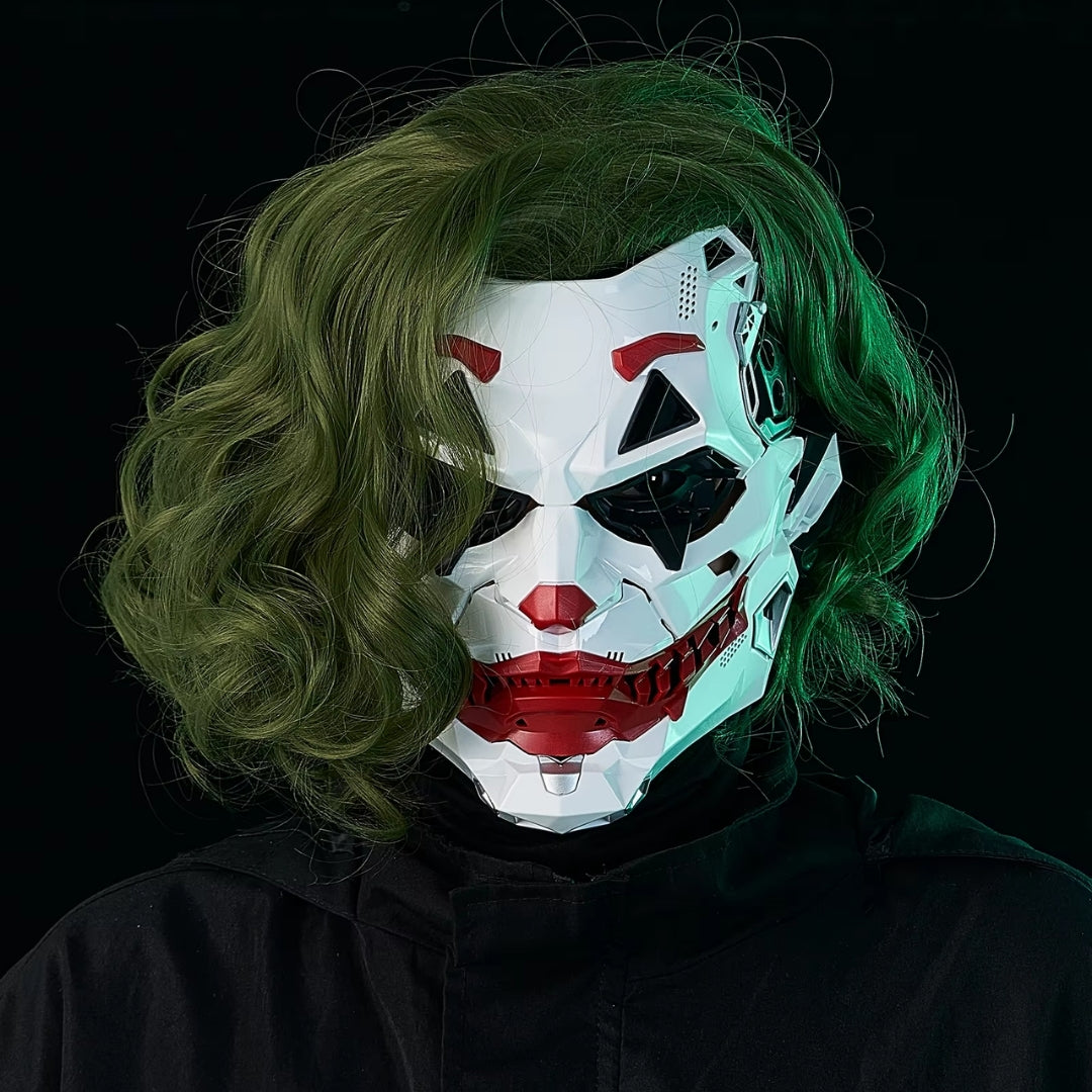 Volledig Gezichtsmasker Cyberpunk Clown PVC met Haaropties Halloween Cosplay Verkleedpartij Carnaval | Sansoti