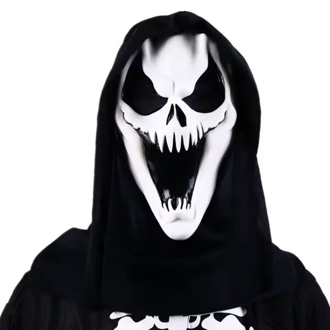 Scary Ghost Face Mask Adults White Horror Costume Halloween Cosplay Theme Party Carnival Accessory | Sansoti