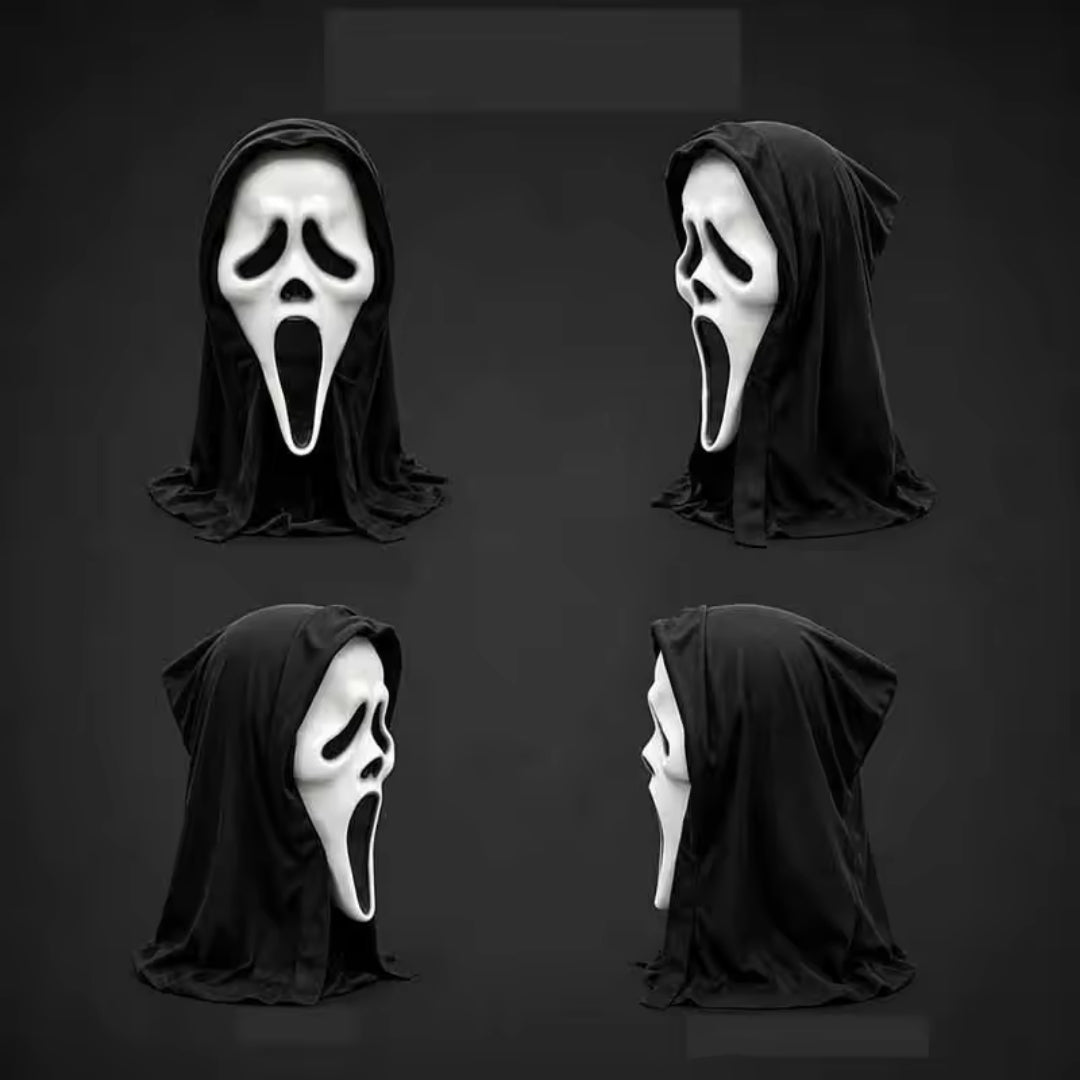 Creepy Face Mask with Hood for Halloween Parties, Cosplay, Horror-Themed Parties, Costume Parties | Sansoti