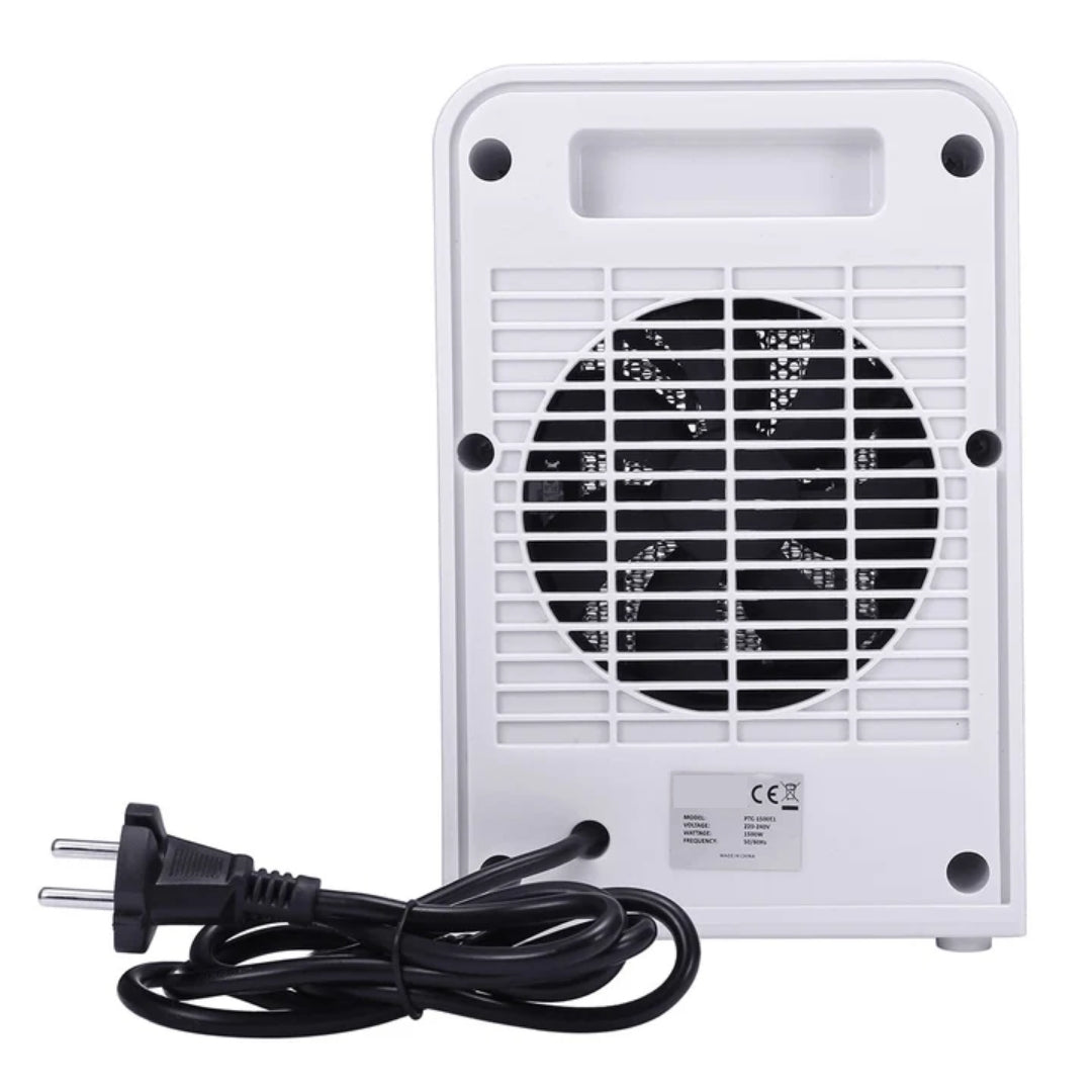 Compacte Verwarmingskachel 750-1500W PTC Keramiek Bureau Slaapkamer Badkamer Energiezuinig Wit Zwart | Sansoti