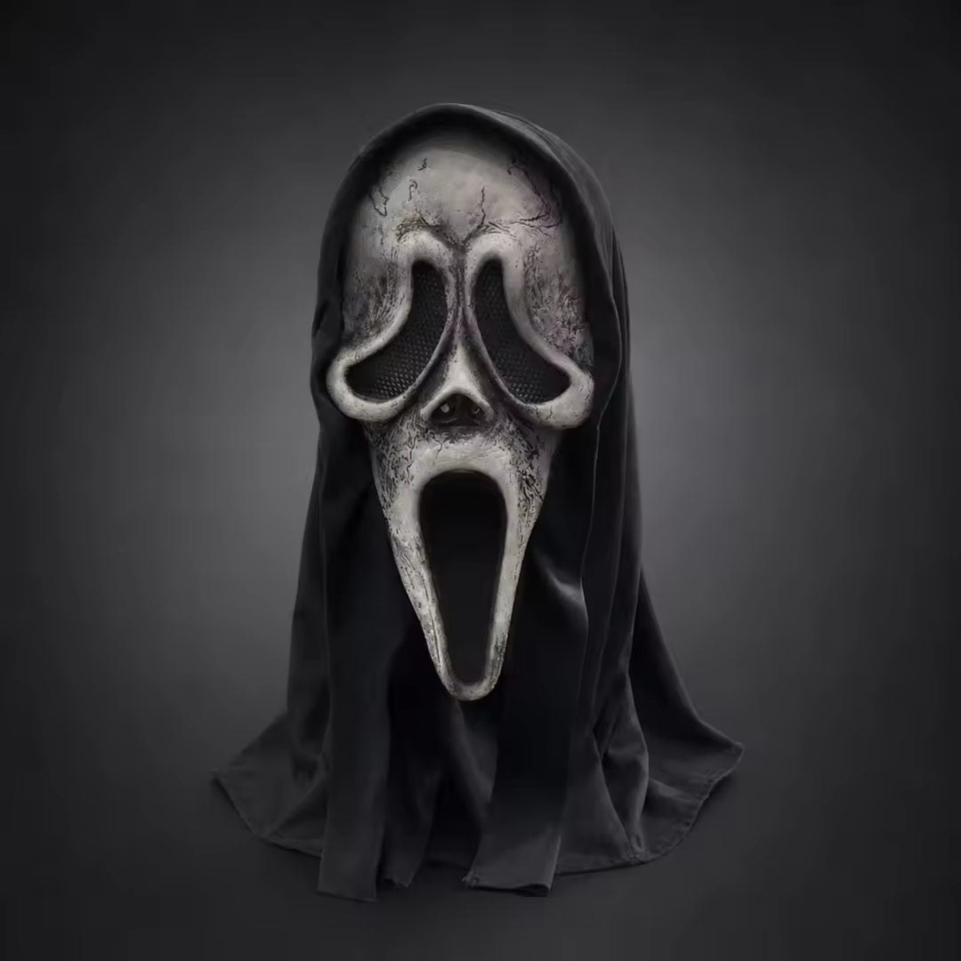 Creepy Face Mask with Hood for Halloween Parties, Cosplay, Horror-Themed Parties, Costume Parties | Sansoti
