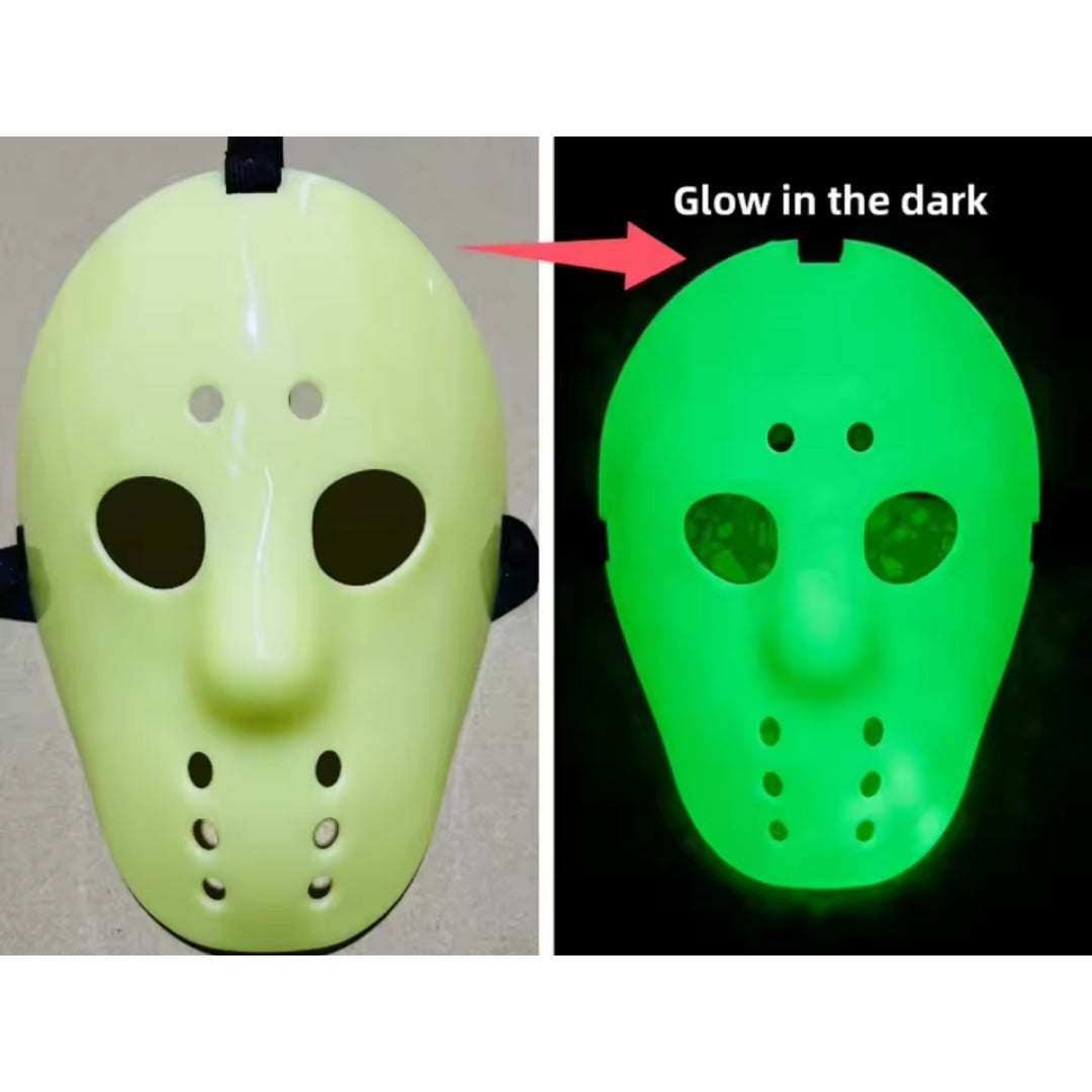 Hockeymasker Halloween Unisex Kunststof Wit Zwart Groen Feestmaskerade Cosplay Carnaval Kostuum Accessoire | Sansoti