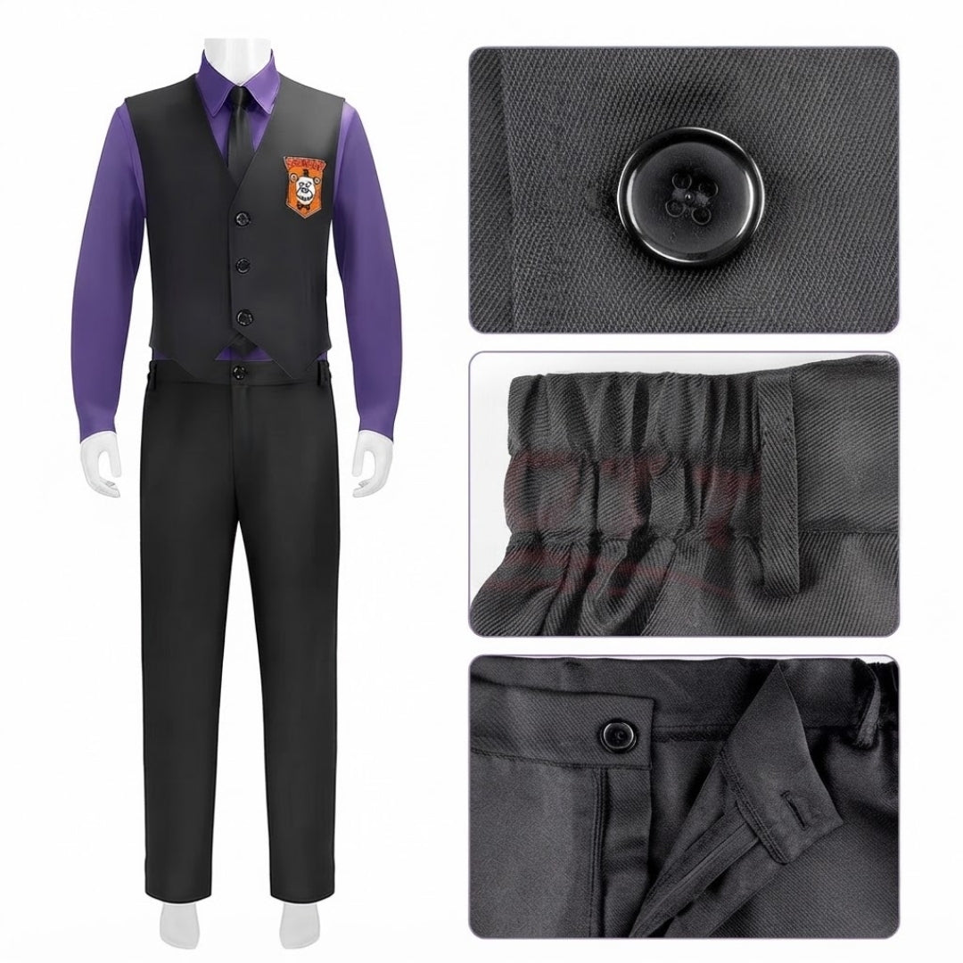 Game Character Costume for Adults, Polyester Complete Set with Hat, Waistcoat and Tie, Halloween Cosplay | Sansoti