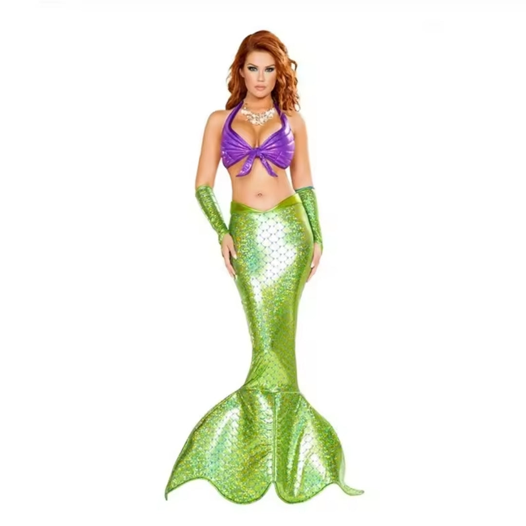 Mermaid Princess Cosplay Dress for Girls | Fantasy Costume Outfit Carnival Parties Birthday Mermaid | Sansoti