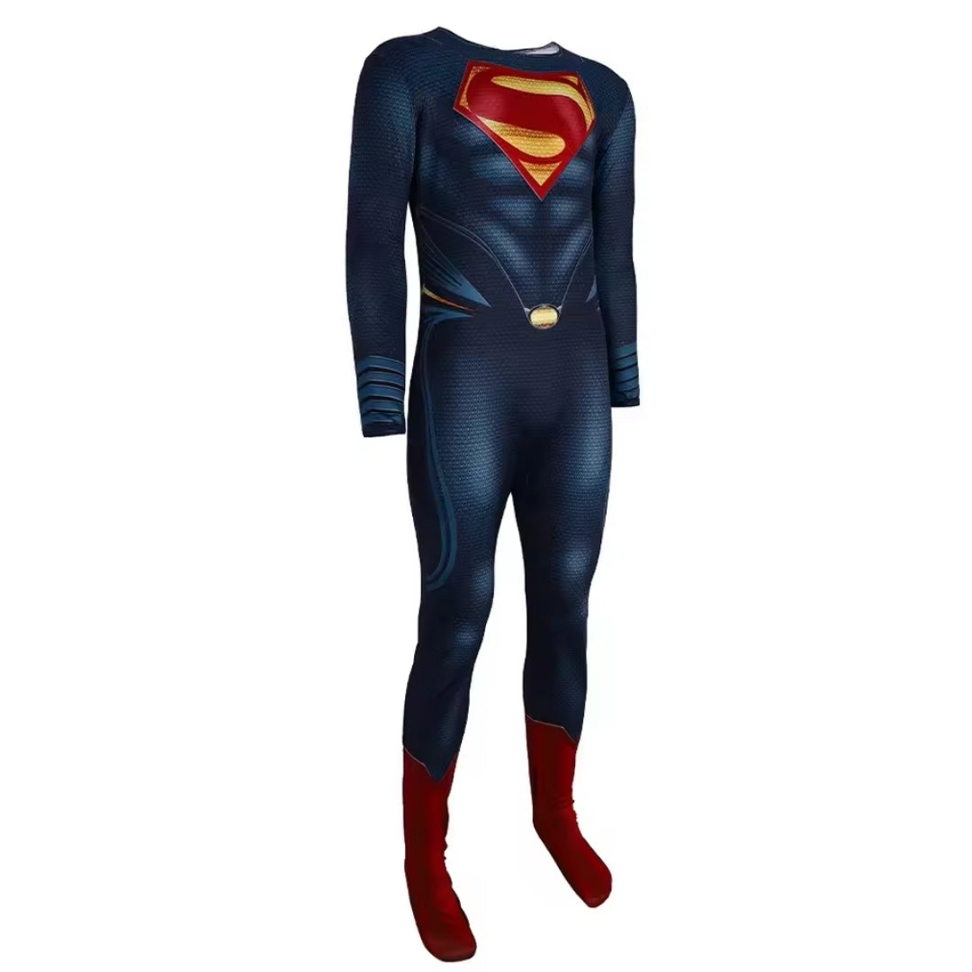 Superhero Costume Jumpsuit with Cape for Children and Adults, Carnival Party Costume | Sansoti