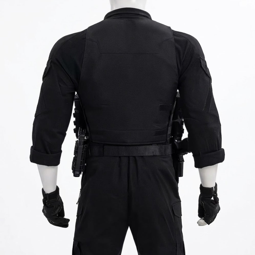 Tactile Cosplay Outfit with Skull Pattern Black for Adults Unisex Halloween Carnival Costume | Sansoti
