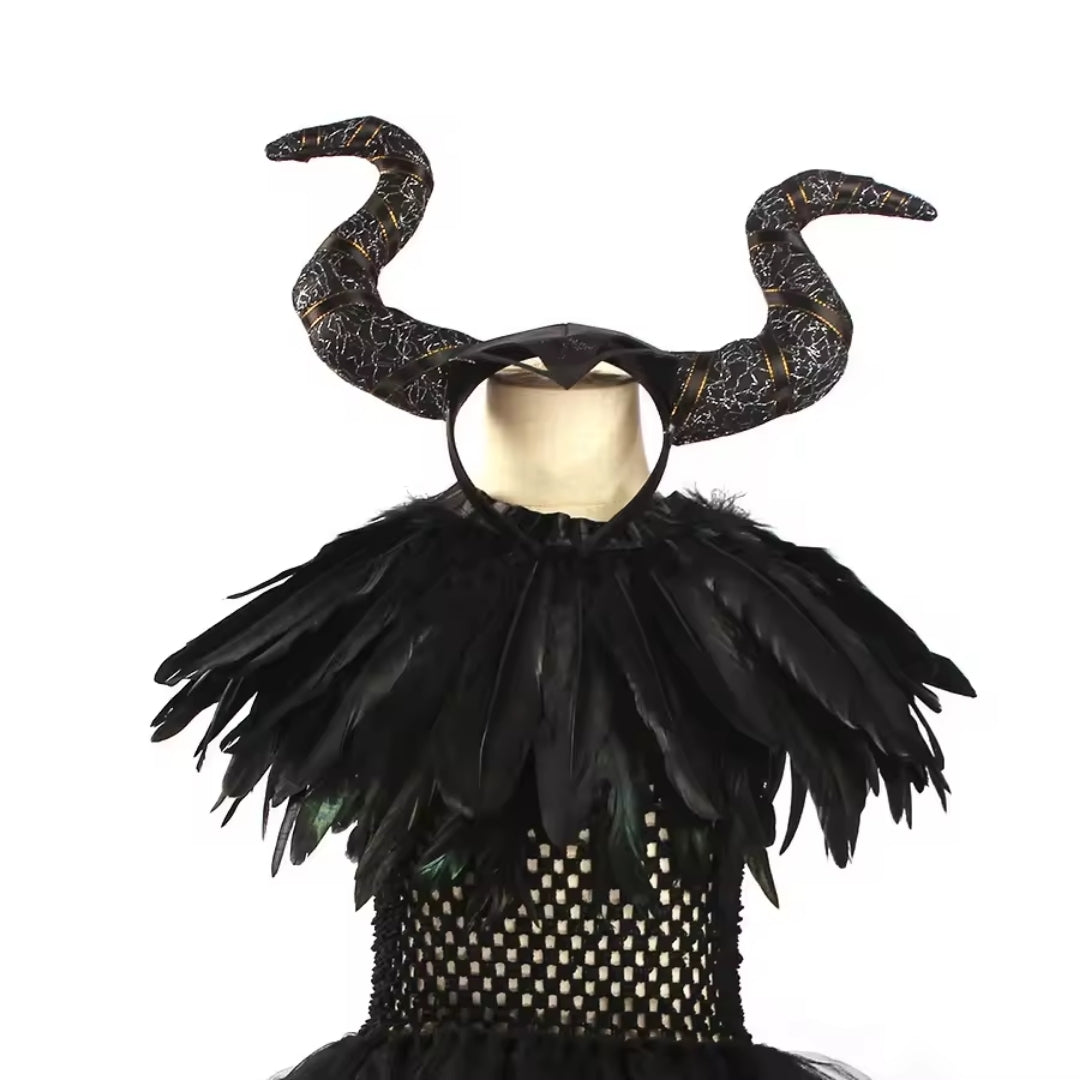 Gothic Prinsessenjurk Meisjes Tutu Zwart Enkellang Kostuum Verkleedjurk Carnaval Feest Halloween Verjaardag | Sansoti