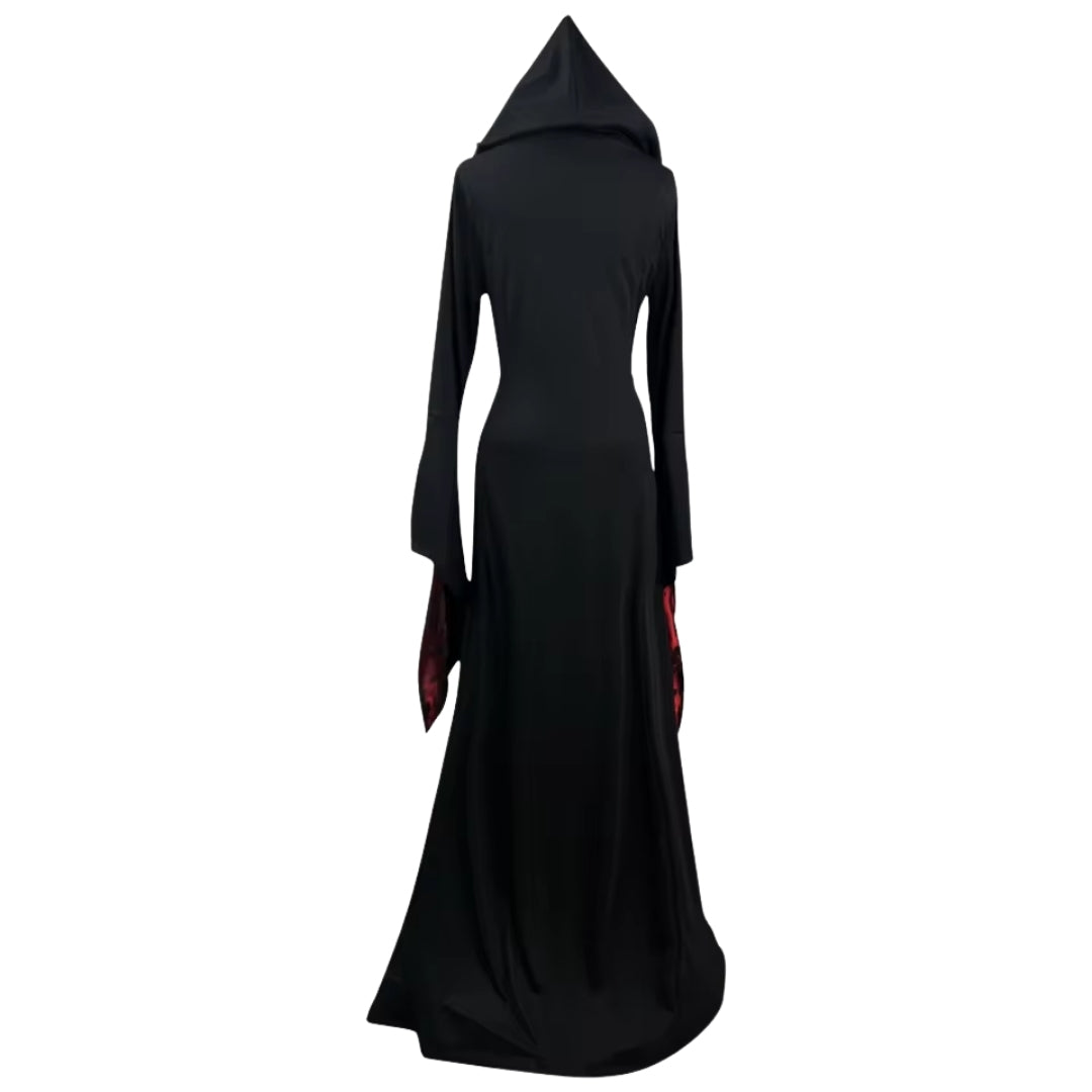 Gothic Costume Dress with Cape Medieval Vampire Halloween Costume Women's Partywear Carnival Theme Party | Sansoti