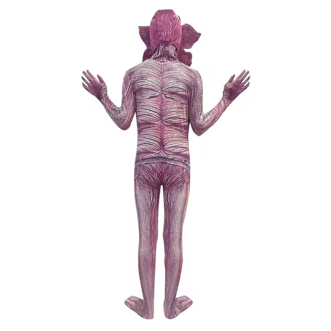 Monsterkostüm für Kinder mit Kopfmaske, Horror-Jumpsuit, Karnevals-, Party-, Cosplay- und Halloweenkostüm | Sansoti