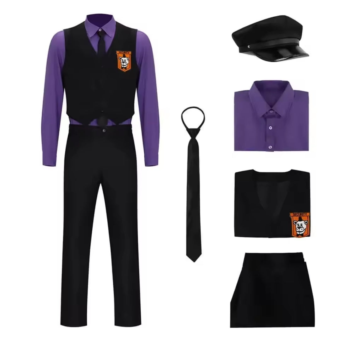 Game Character Costume for Adults, Polyester Complete Set with Hat, Waistcoat and Tie, Halloween Cosplay | Sansoti
