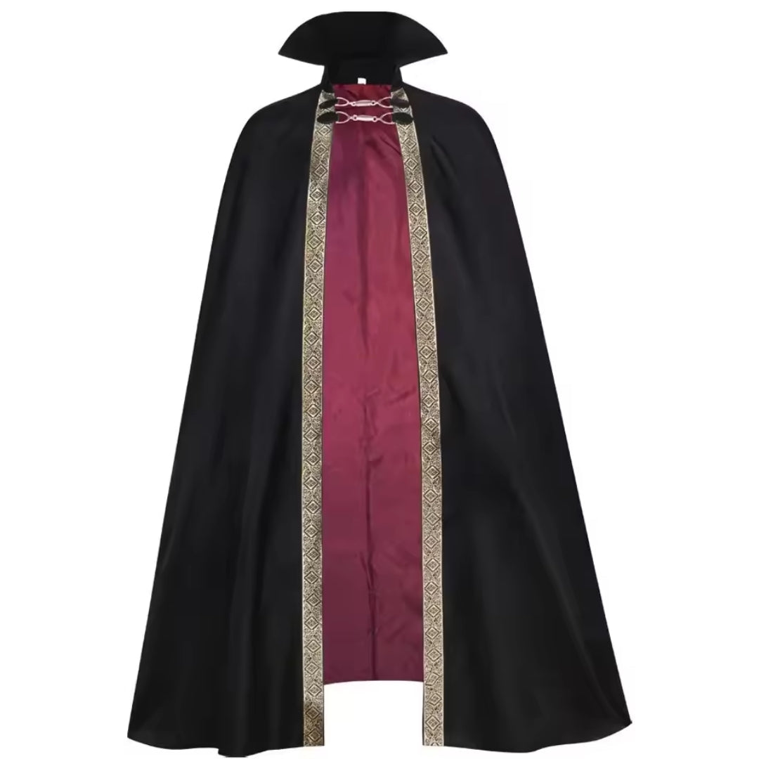 Vampire Cape with Metal Chain Gothic Costume Halloween Cosplay Carnival Party Child Dracula | Sansoti