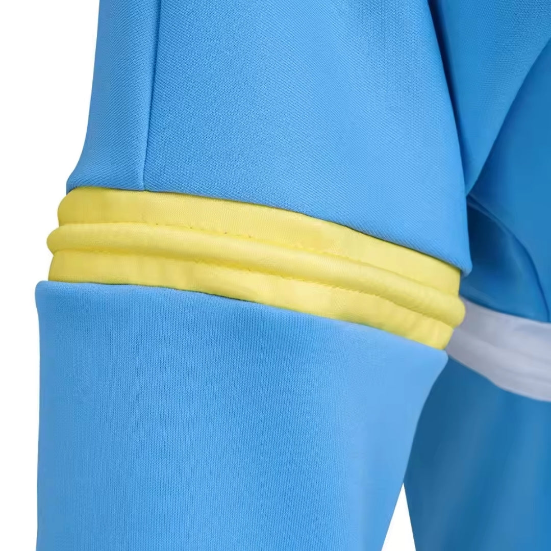 Zestaw stroju cosplay unisex z kapturem zapinanym na zamek i spodniami na imprezy, Halloween, przebieranki i cosplay | Sansoti