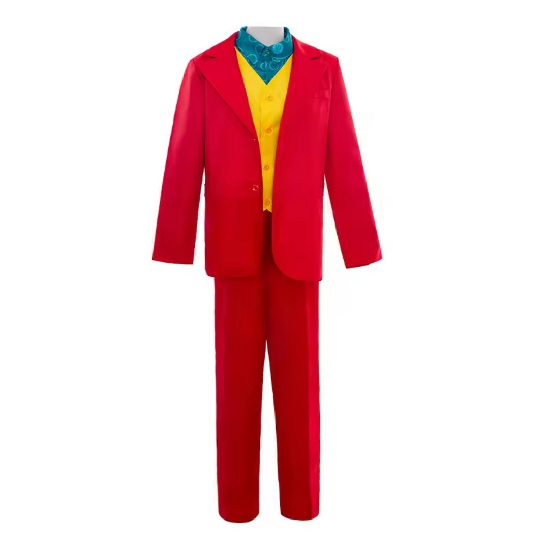 Adult Clown Costume with Green Wig - Polyester Party Outfit Unisex Carnival Costume Horror | Sansoti