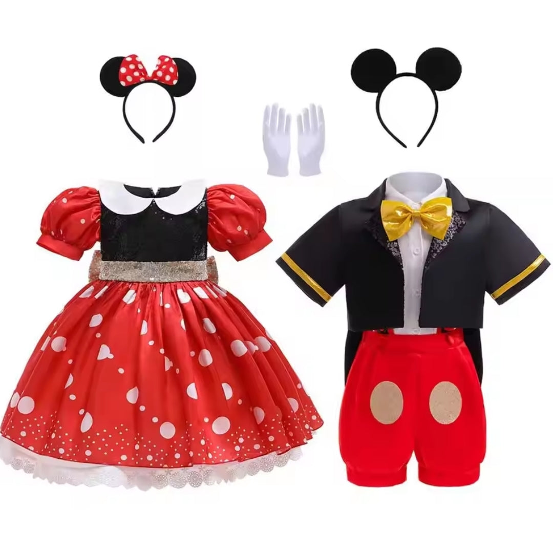 Mouse Costume Dress-Up Outfit for Girls and Boys Cosplay Carnival Halloween Children's Clothing Party Outfit Costume | Sansoti