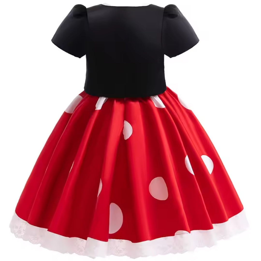 Cartoon Mouse Dress-Up Costume for Children, Polka-Dot Costume, Party, Halloween, Carnival, Unisex Outfit, Jumpsuit | Sansoti