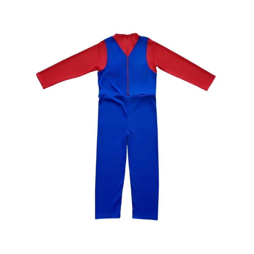 Klempner-Verkleidungsset für Kinder in Rot mit Kappe und Jumpsuit für Karneval Halloween Cosplay-Partykleidung | Sansoti