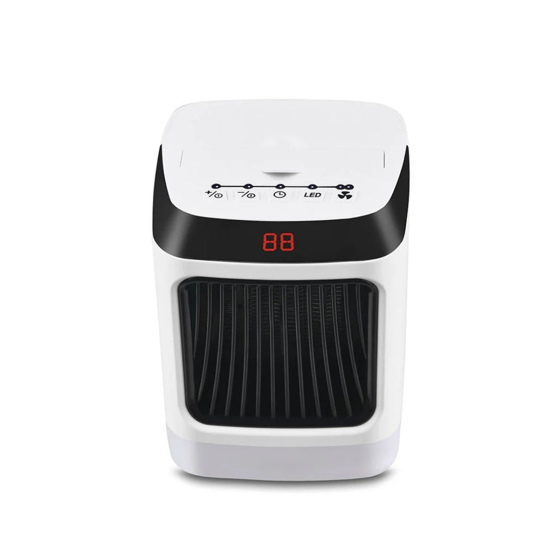 Compact Ceramic Heater 50W with Remote Control for Desk, Workspace, Home Office, and Bedroom Warmth | Sansoti