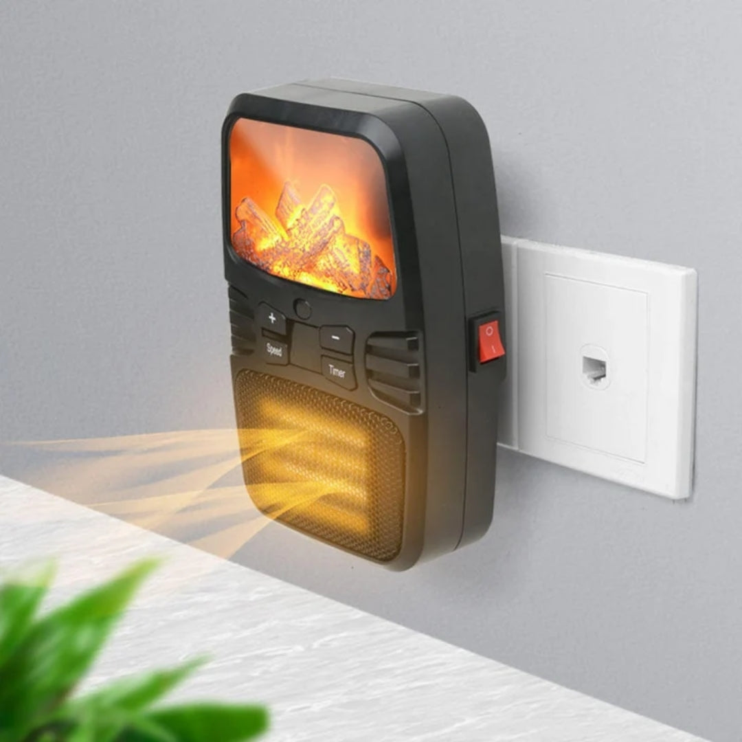 Electric Heater 1000W with Timer and Remote Control Black Compact Heater for Living Room | Sansoti