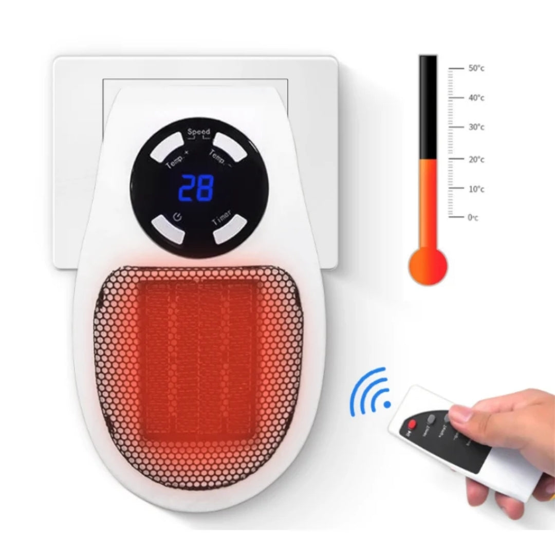 Compacte Mini Kachel 500W met Afstandsbediening Timer Warmteregeling Energiezuinig voor Kleine Ruimtes Kantoor | Sansoti