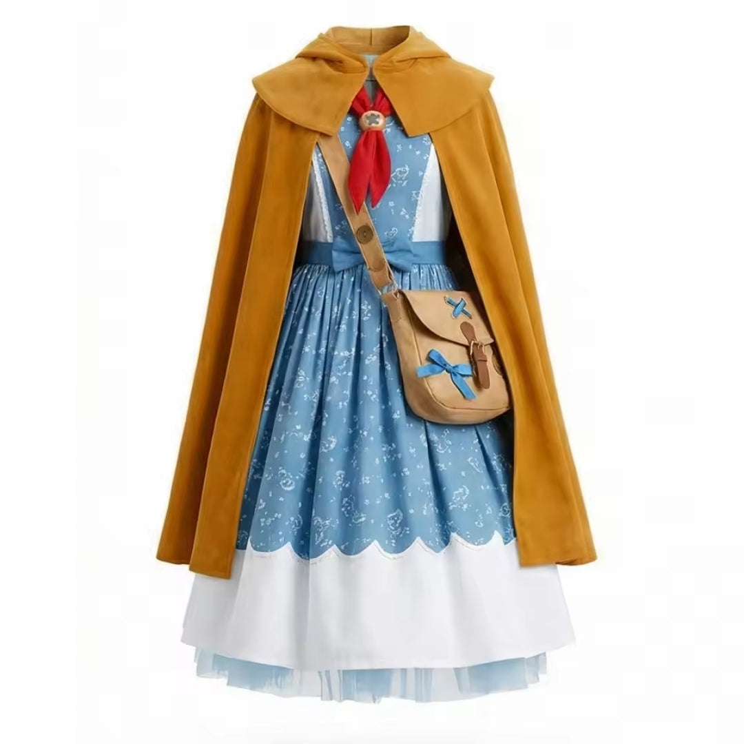 4-teiliges Verkleidungskostüm Mysterie-Serie für Mädchen mit Umhang und Tasche aus Polyester, 4-12 Jahre, Fantasiespiel | Sansoti