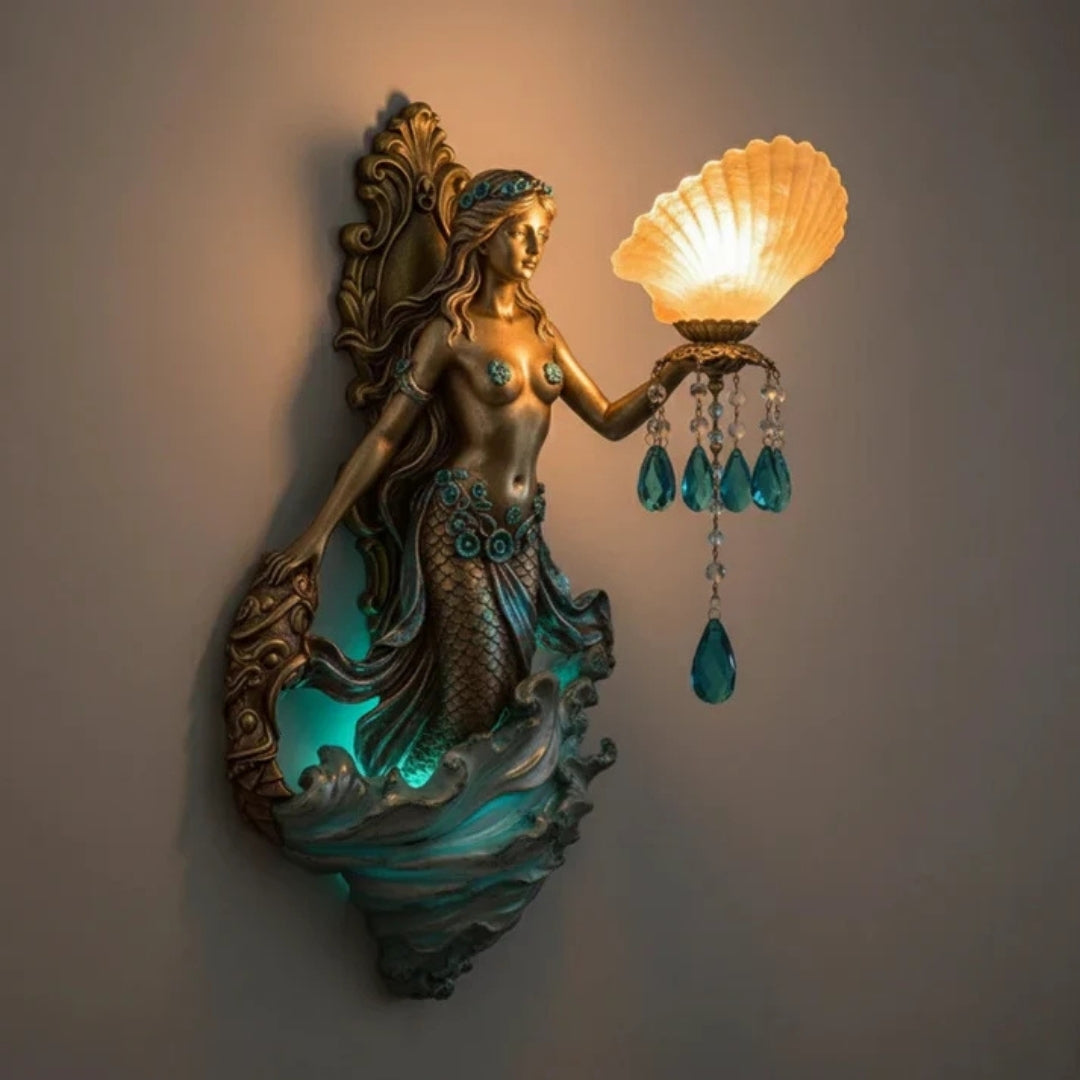 Sculptural Wall Lamp with Mythological Figures – Hand-Finished with Ambient Light for a Cozy Living Room and Bedroom | Sansoti