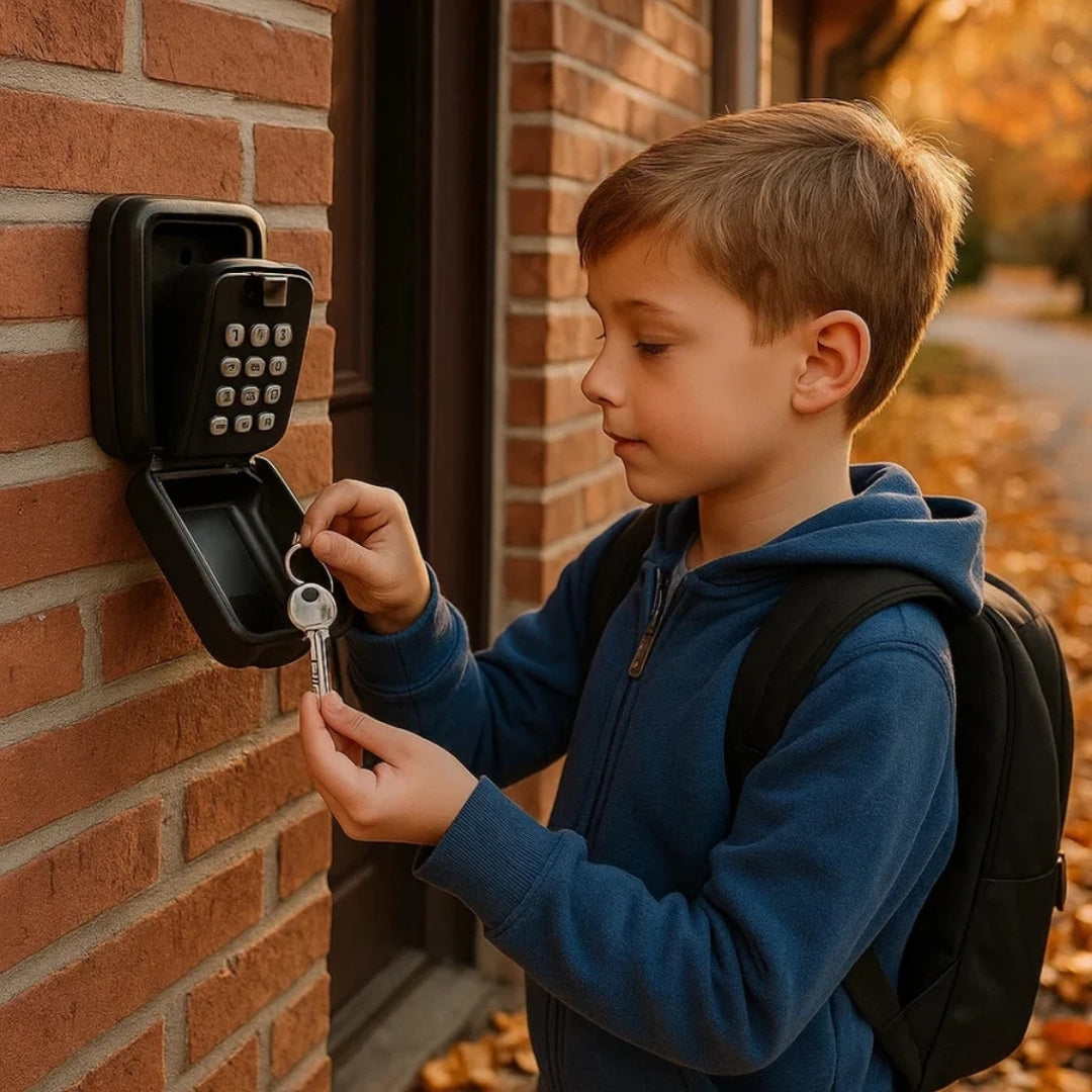 Wall-Mounted Key Safe with Combination Code Weatherproof | Secure Key Storage Box for Outdoors and Indoors | Sansoti