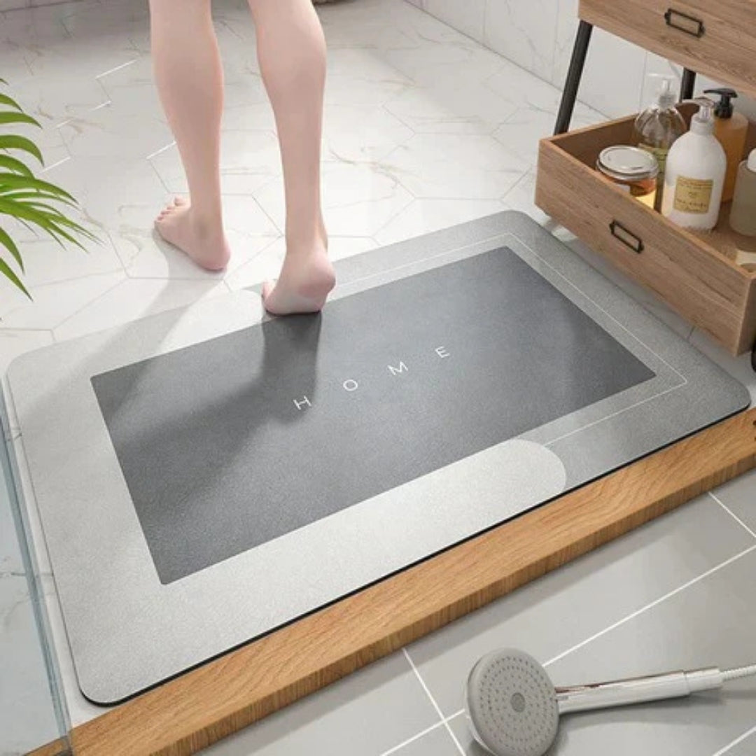 Non-Slip Bath Mat with Fast-Drying Moisture Absorption for Bathroom, Kitchen, and Hallway, Modern Floor Protection | Sansoti