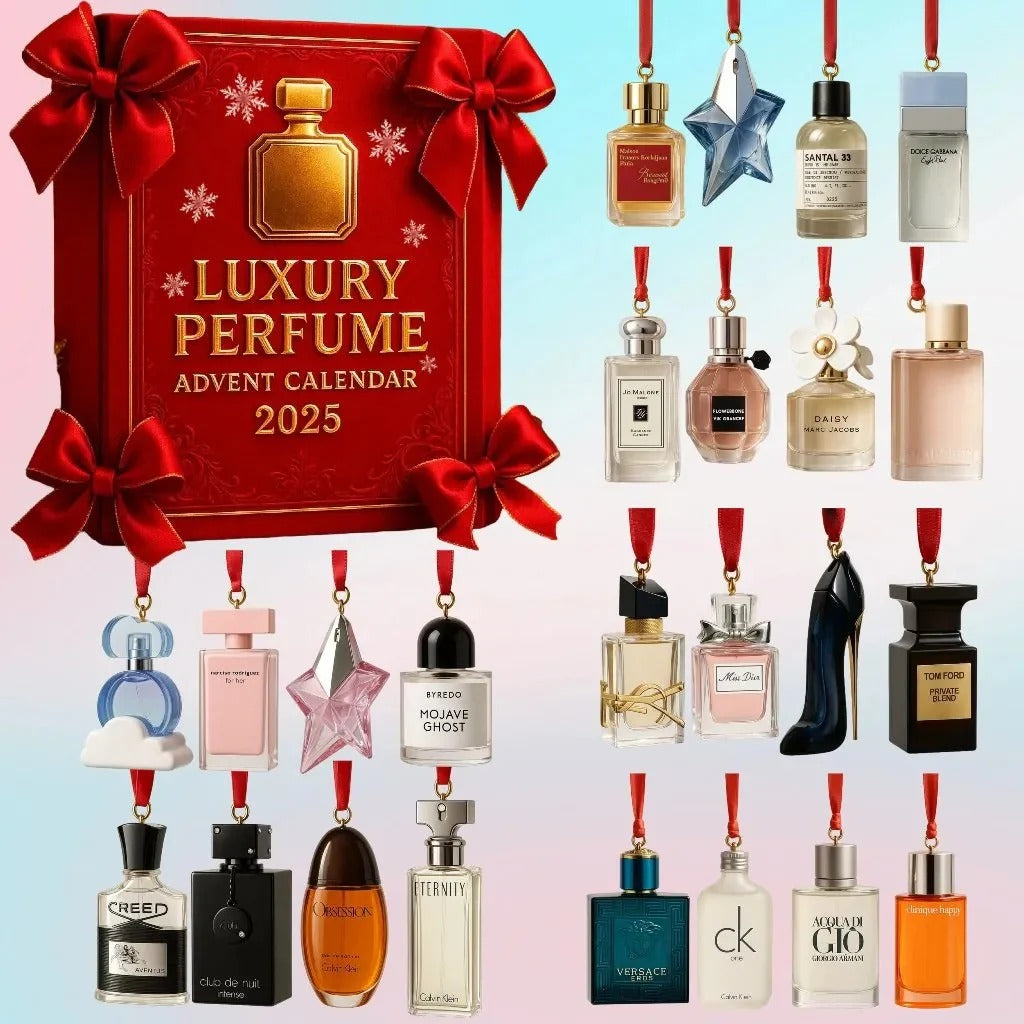 Advent Calendar with 24 Miniature Fragrance Bottles | Fragrance Collection December Calendar for Perfume Lovers | Sansoti