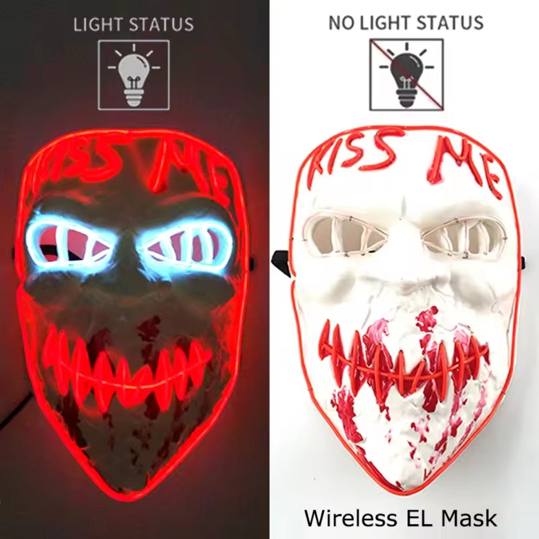 Luminous Face Mask with LED Lighting – Switchable Neon Modes for Holidays, Parties and Events | Sansoti