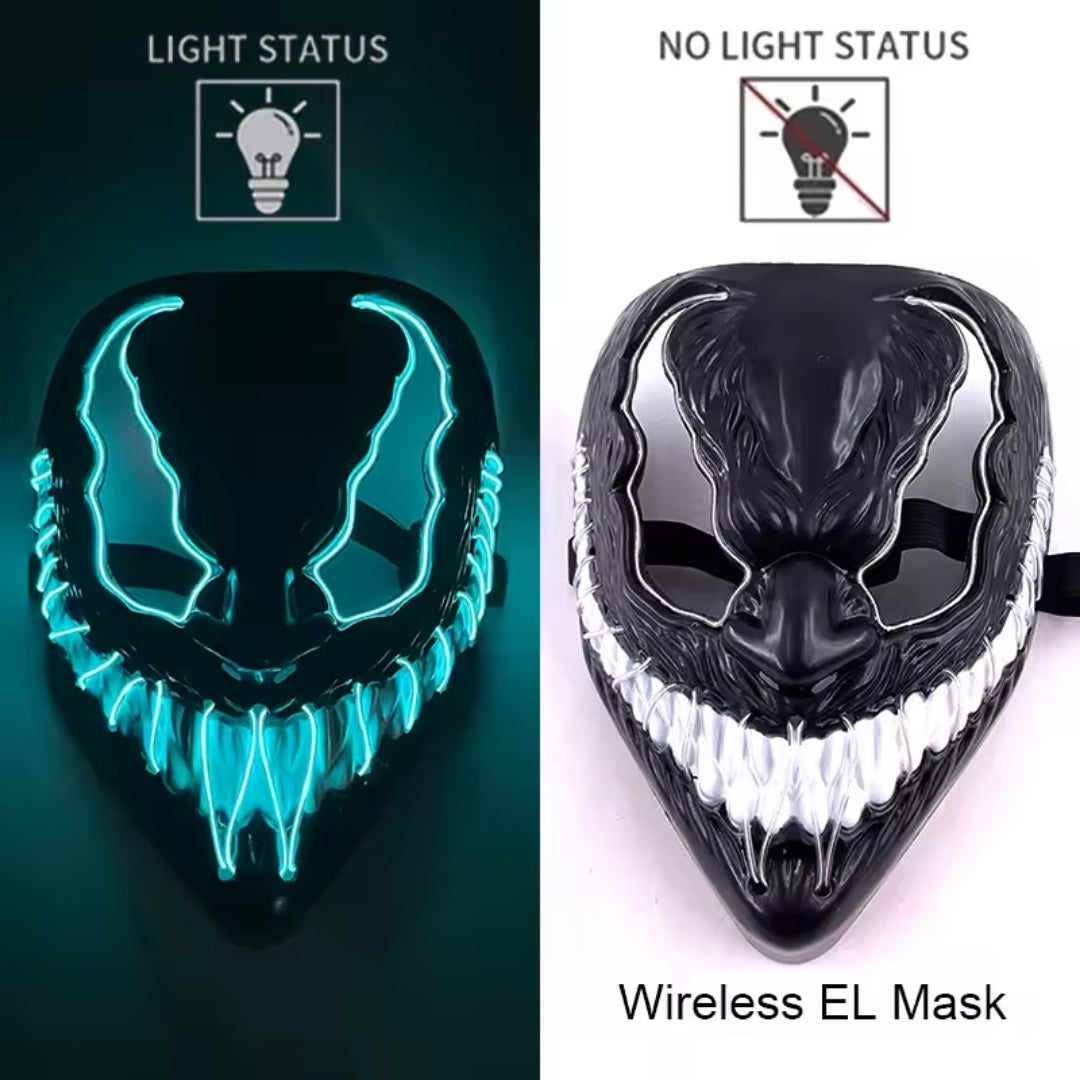 Luminous Face Mask with LED Lighting – Switchable Neon Modes for Holidays, Parties and Events | Sansoti