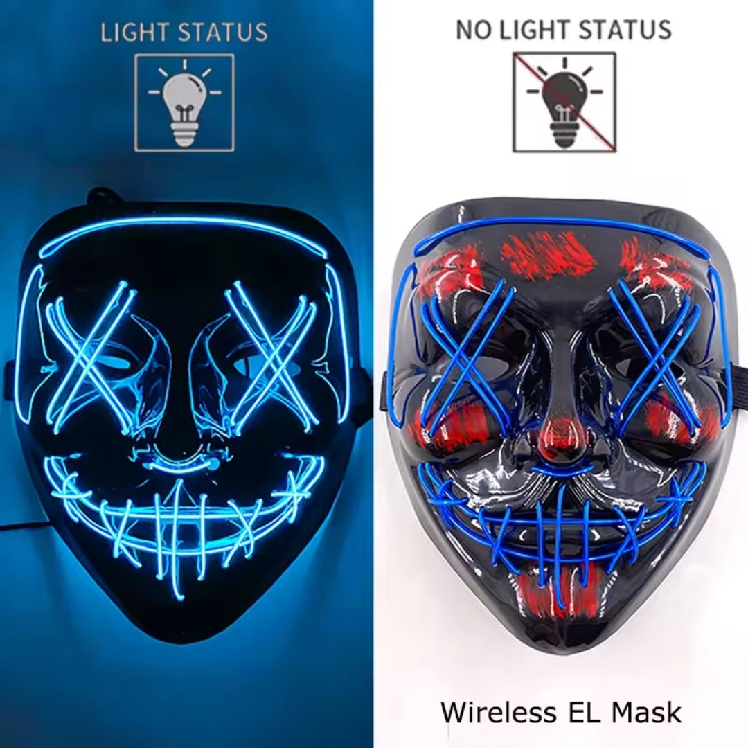 Luminous Face Mask with LED Lighting – Switchable Neon Modes for Holidays, Parties and Events | Sansoti