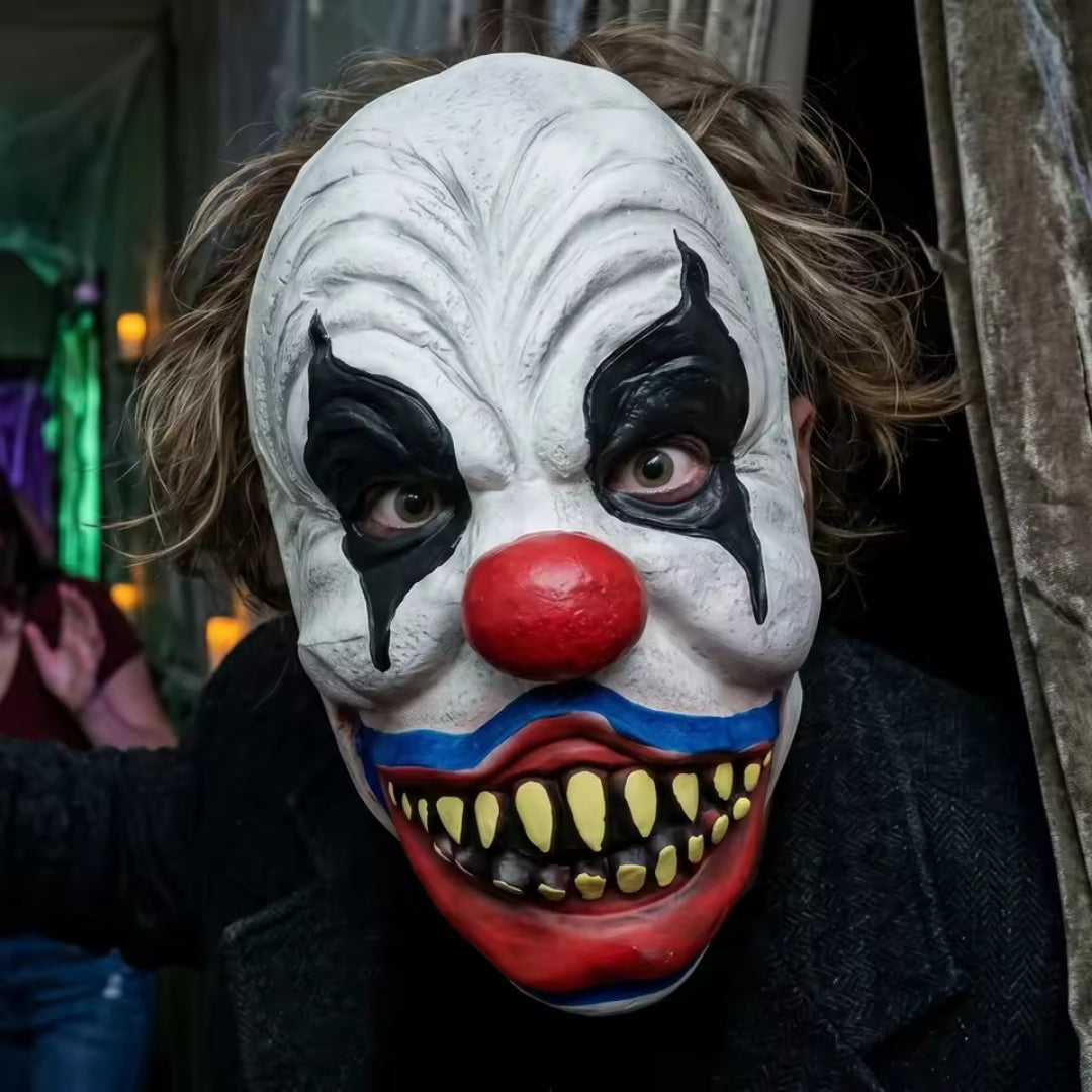 Horrorclown Gezichtsmasker Halloween Latex Volwassenen Cosplay Carnaval Themafeest Kostuum Accessoire | Sansoti