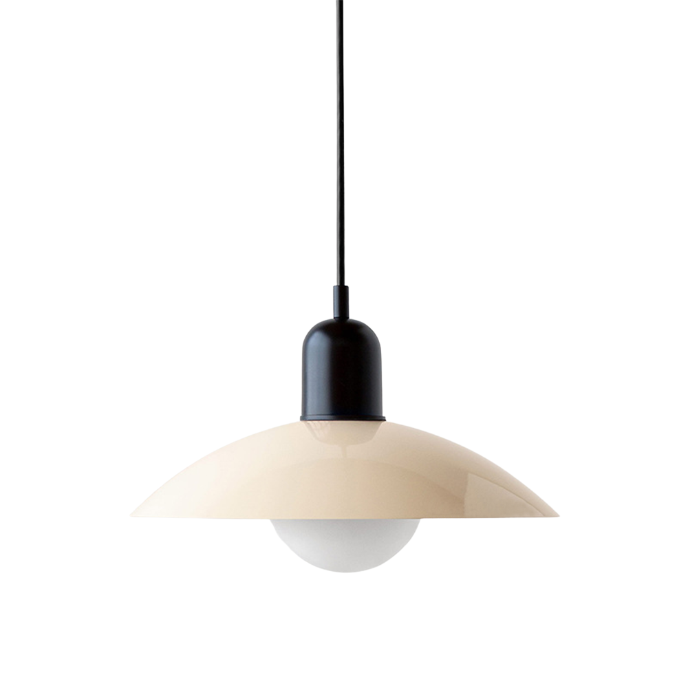 Macaron Hängeleuchte Ø32 cm Eisen Schwarz Weiß Esstisch Beleuchtung Skandinavisches Design Küchenlampe Modern Minimalistisch | Restfield