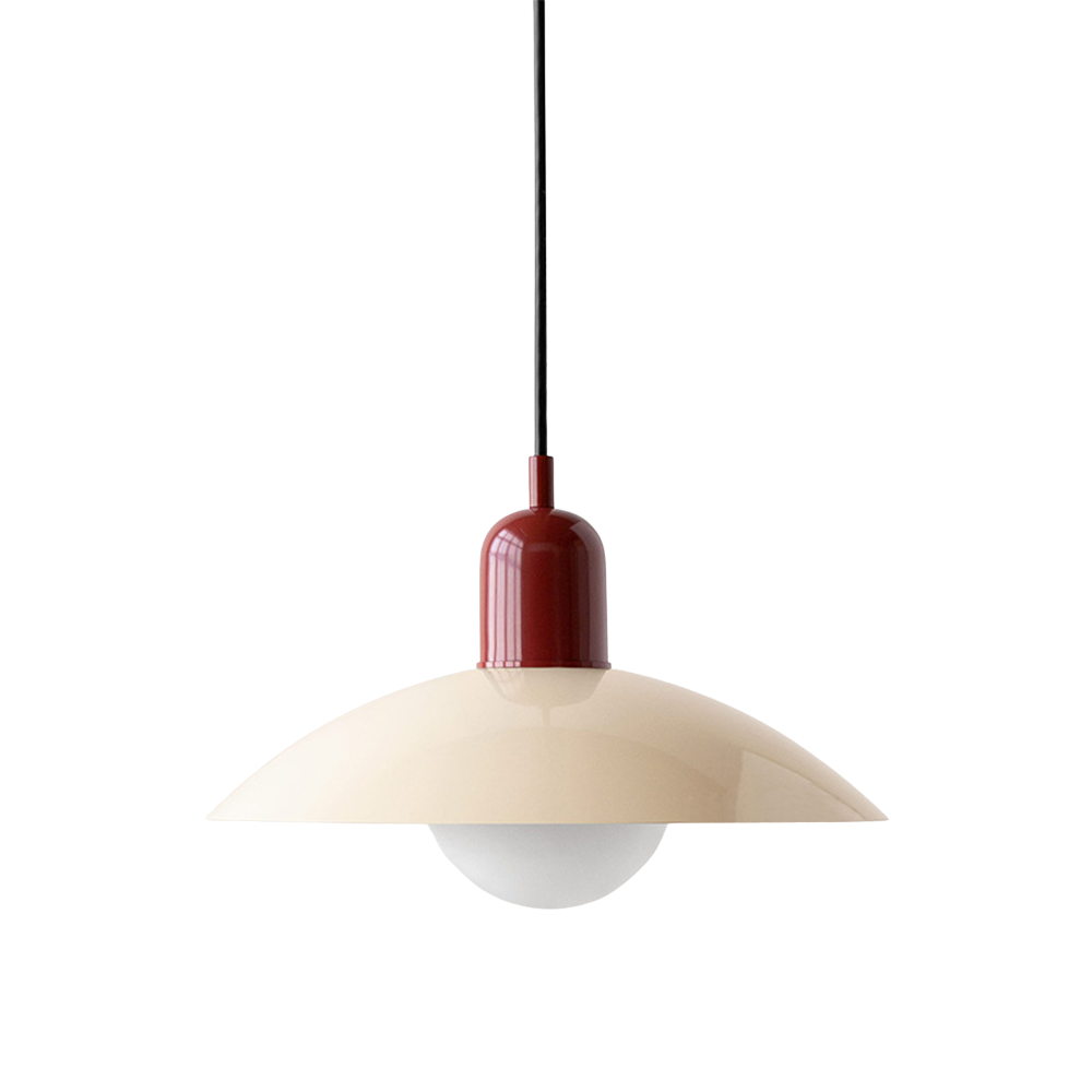 Macaron Hängeleuchte Ø32 cm Eisen Schwarz Weiß Esstisch Beleuchtung Skandinavisches Design Küchenlampe Modern Minimalistisch | Restfield