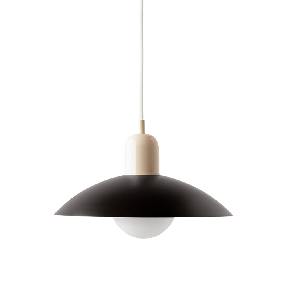 Macaron Hängeleuchte Ø32 cm Eisen Schwarz Weiß Esstisch Beleuchtung Skandinavisches Design Küchenlampe Modern Minimalistisch | Restfield