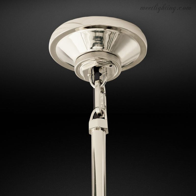 Suspension industrielle en verre cylindrique et laiton, hauteur réglable, ampoule Edison, pour salle à manger et salon, éclairage rétro | Sansoti