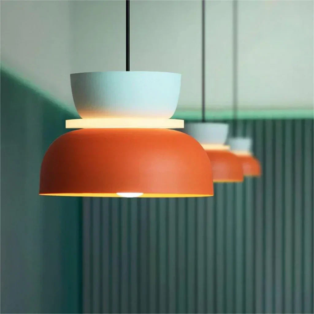 Hängeleuchte Acryl Farbblock Macaron Skandinavisch Nordisch E27 18-29cm Pastell Wohnzimmer Esszimmer | Restfield