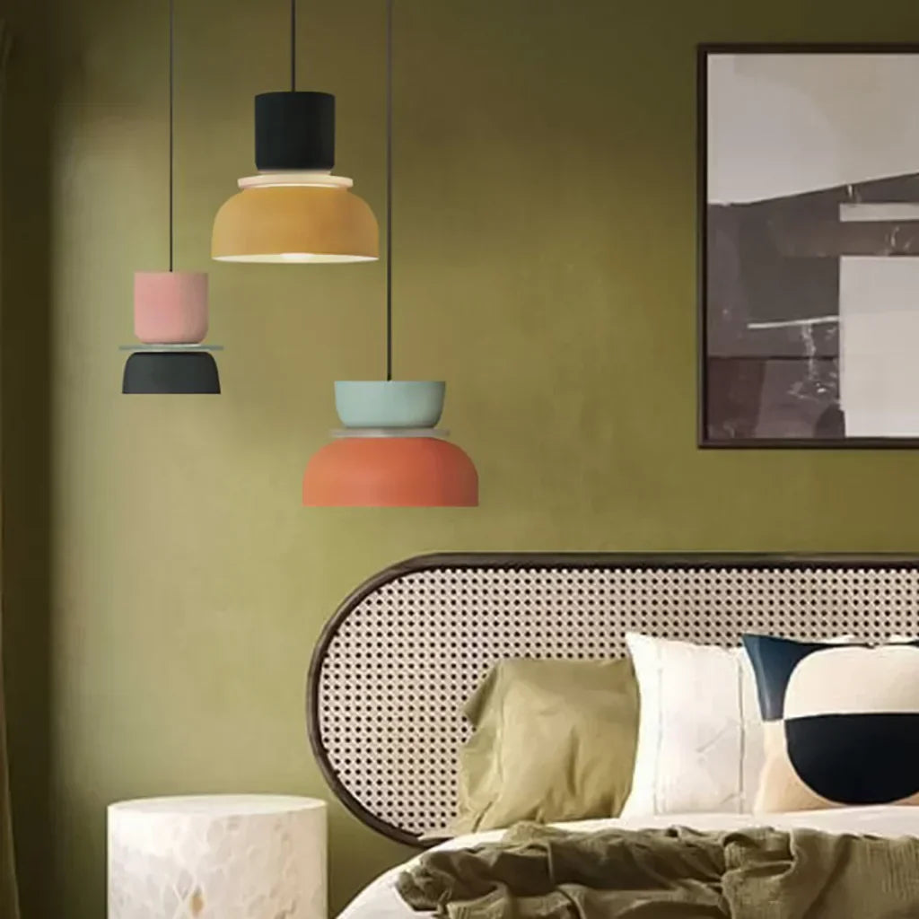 Hängeleuchte Acryl Farbblock Macaron Skandinavisch Nordisch E27 18-29cm Pastell Wohnzimmer Esszimmer | Restfield