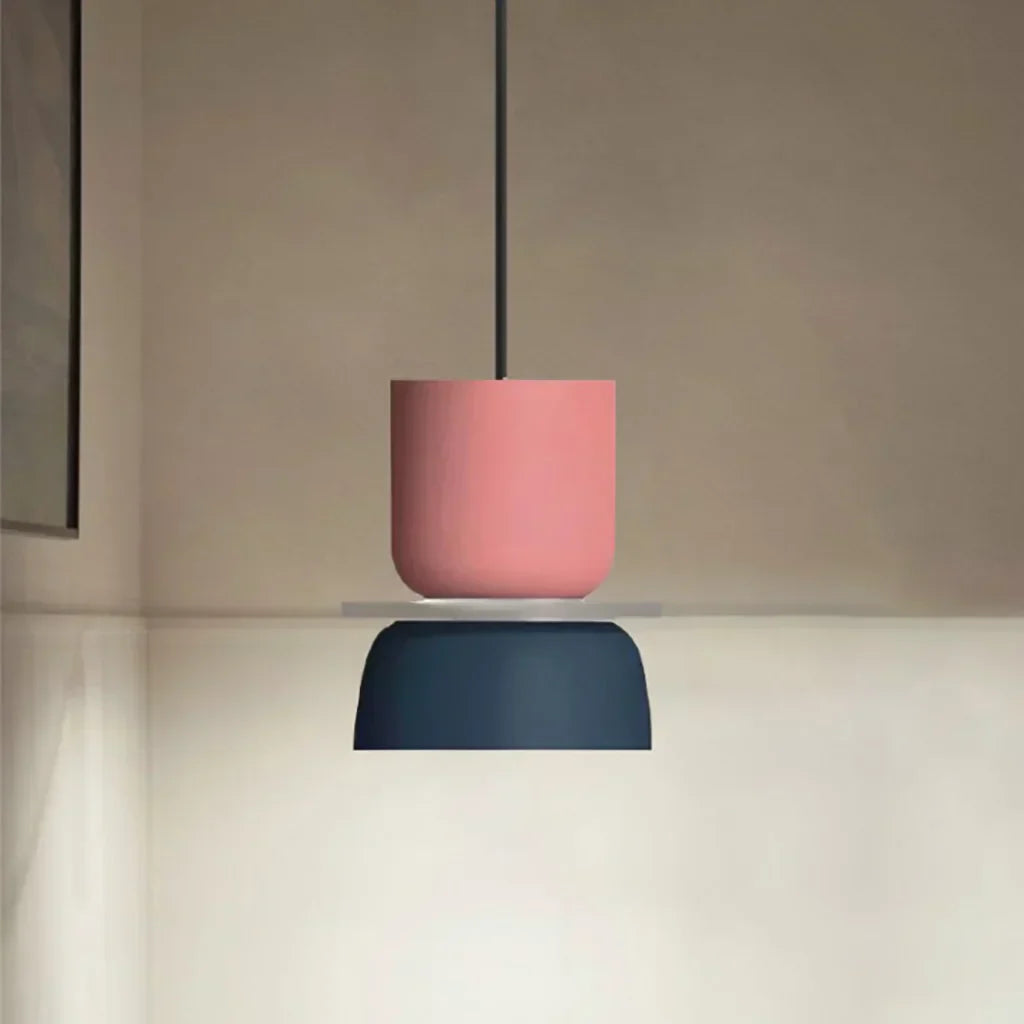 Hängeleuchte Acryl Farbblock Macaron Skandinavisch Nordisch E27 18-29cm Pastell Wohnzimmer Esszimmer | Restfield