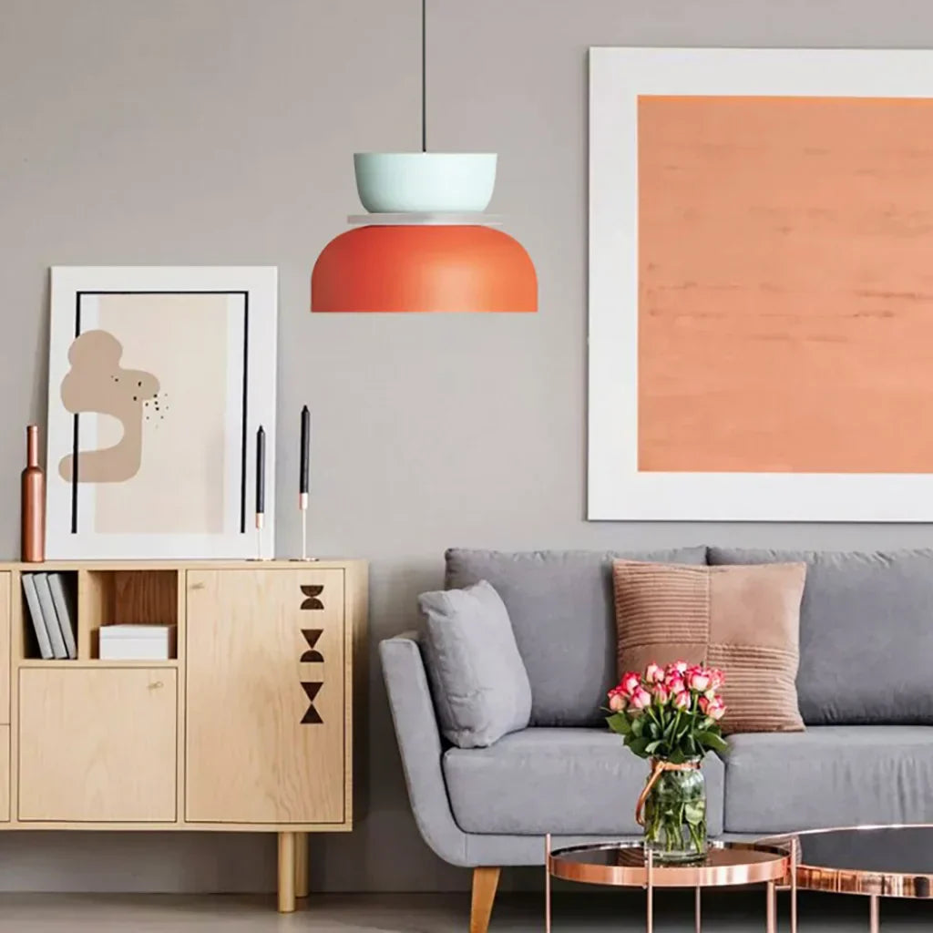 Hängeleuchte Acryl Farbblock Macaron Skandinavisch Nordisch E27 18-29cm Pastell Wohnzimmer Esszimmer | Restfield