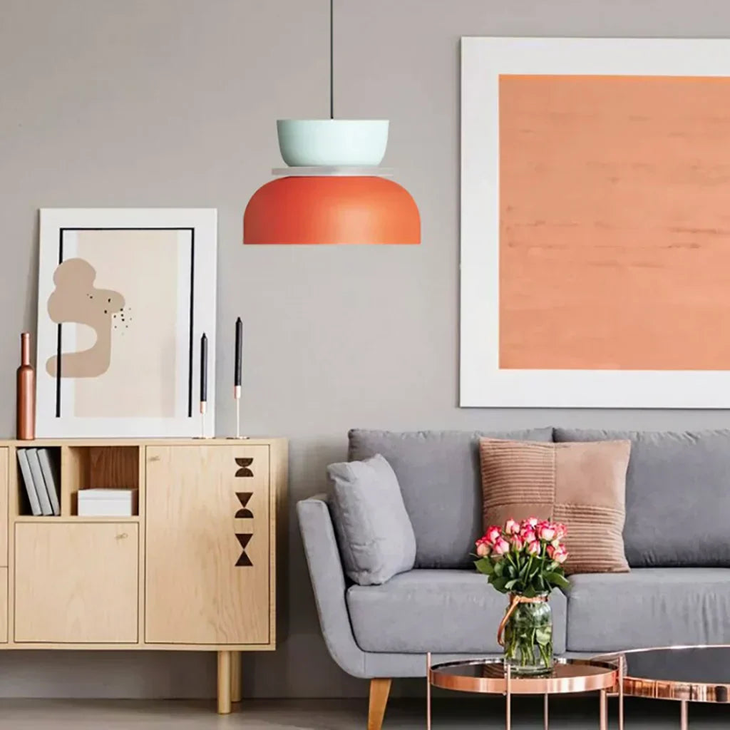 Acryl Hanglamp Nyra Meerkleurig Lampenkap Bolvorm Met E27 Fitting Drie Verlichtingsmodi | Sansoti