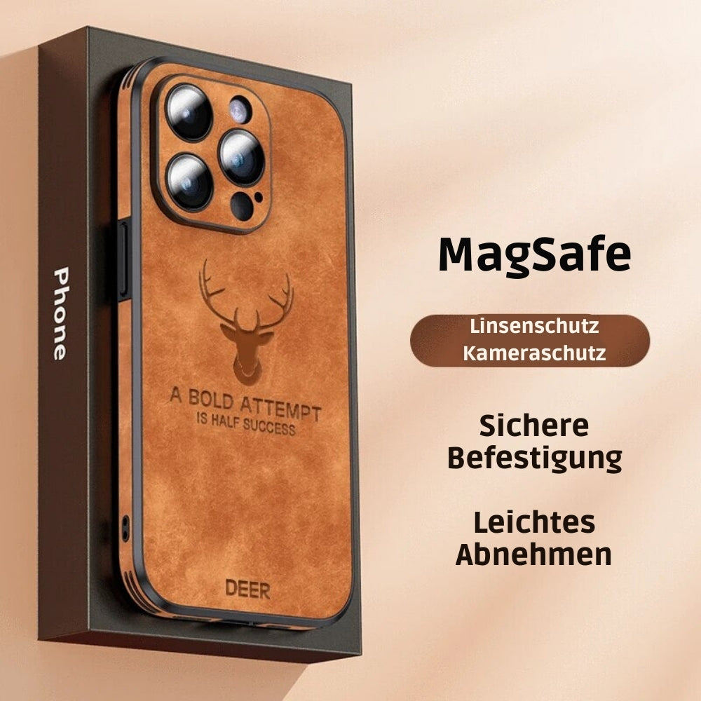 Smartphone Hoesje in Leerlook — Slank Design met Valbescheming & MagSafe-Compatibiliteit voor iPhone 16/15/14/13/12 | Sansoti