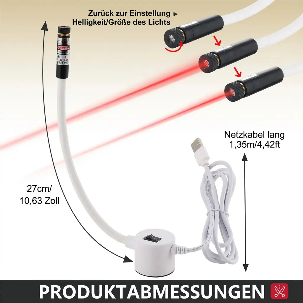 Magnetische Laserassistent voor Naaimachines met Flexibele Arm en USB-Aansluiting | Sansoti