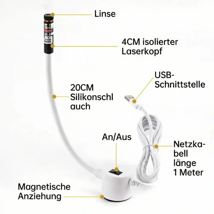 Magnetische Laserassistent voor Naaimachines met Flexibele Arm en USB-Aansluiting | Sansoti