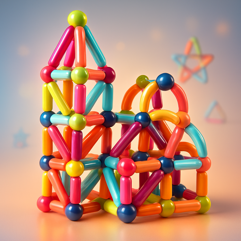 Magnetische Bouwblokken Set voor Kinderen – Educatief Speelgoed met Gekleurde Staven en Ballen voor Creatief Bouwen en Motorische Ontwikkeling vanaf 3 Jaar | Sansoti