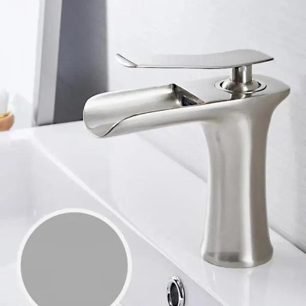 Badkraan Goud Eengreeps Wastafelkraan met Keramische Cartridge Waterbesparend | Sansoti